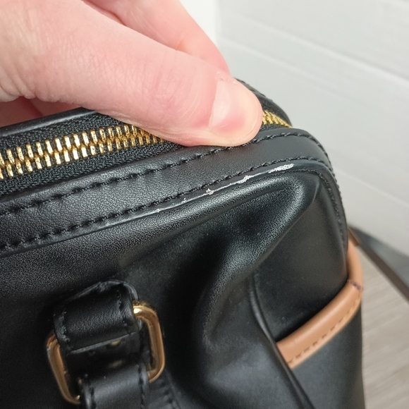 Spartina 449 daufuskie island Black Hollecker Satchel Purse Nubuck Leather - Picture 7 of 16